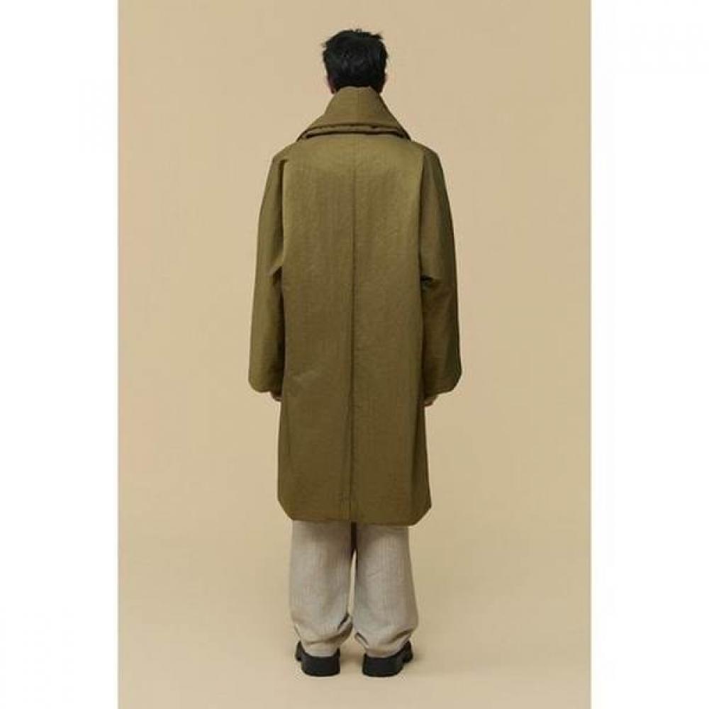 Customellow Gold Oversized Back Slit Robe Padded Coat Cwcaw25994khx