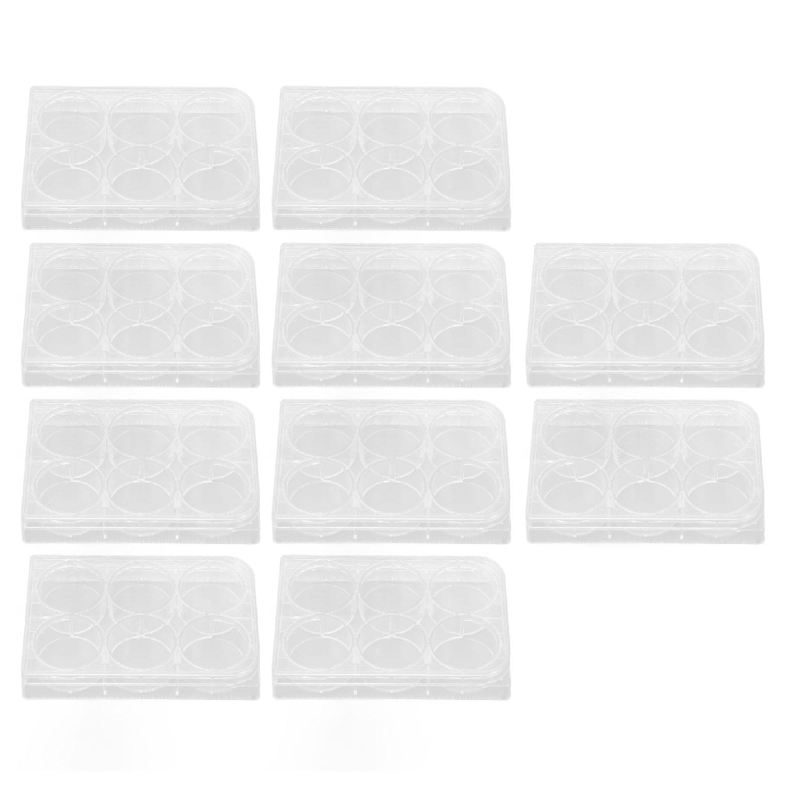 

10 шт., однородная высокопрозрачная культуральная пластина для культуры ткани с крышкой для лаборатории 6 Well