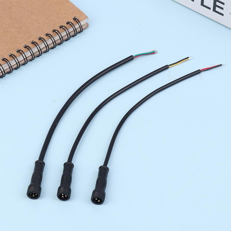2Pin 3Pin 4Pin Male Cable Wire Plug Led Connector Jack Black Cable Wear Resistant Wire For Car Waterproof Socket Power Cord