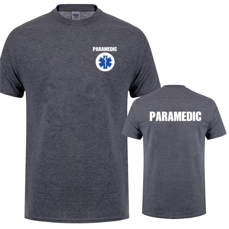 Paramedic T Shirt Summer Unisex Cotton Short Sleeve Emergency Medical Services Tshirts Unisexs Clothing Tops OT005
