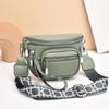 Sacs Bandoulière de Luxe Multi-poches 100% Cuir de Vachette pour Femmes Sacs Messager à Bandoulière Noirs Petit Sac Poitrine Sac de Voyage Selle