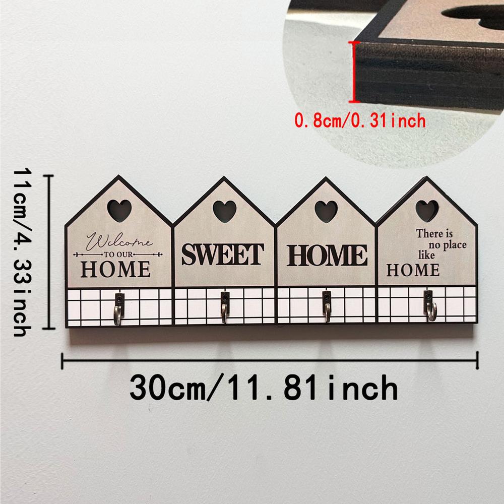 

Key Hanger For Wall Wood Bag Rack Clothes Bag Holder Wall Decor For Laundry Bedroom Dorm Garage Entryway RV Closet Mudroom білий
