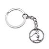 Metal Fittings Yoga Keychain Sport Theme Key Ring Souvenir 28mm