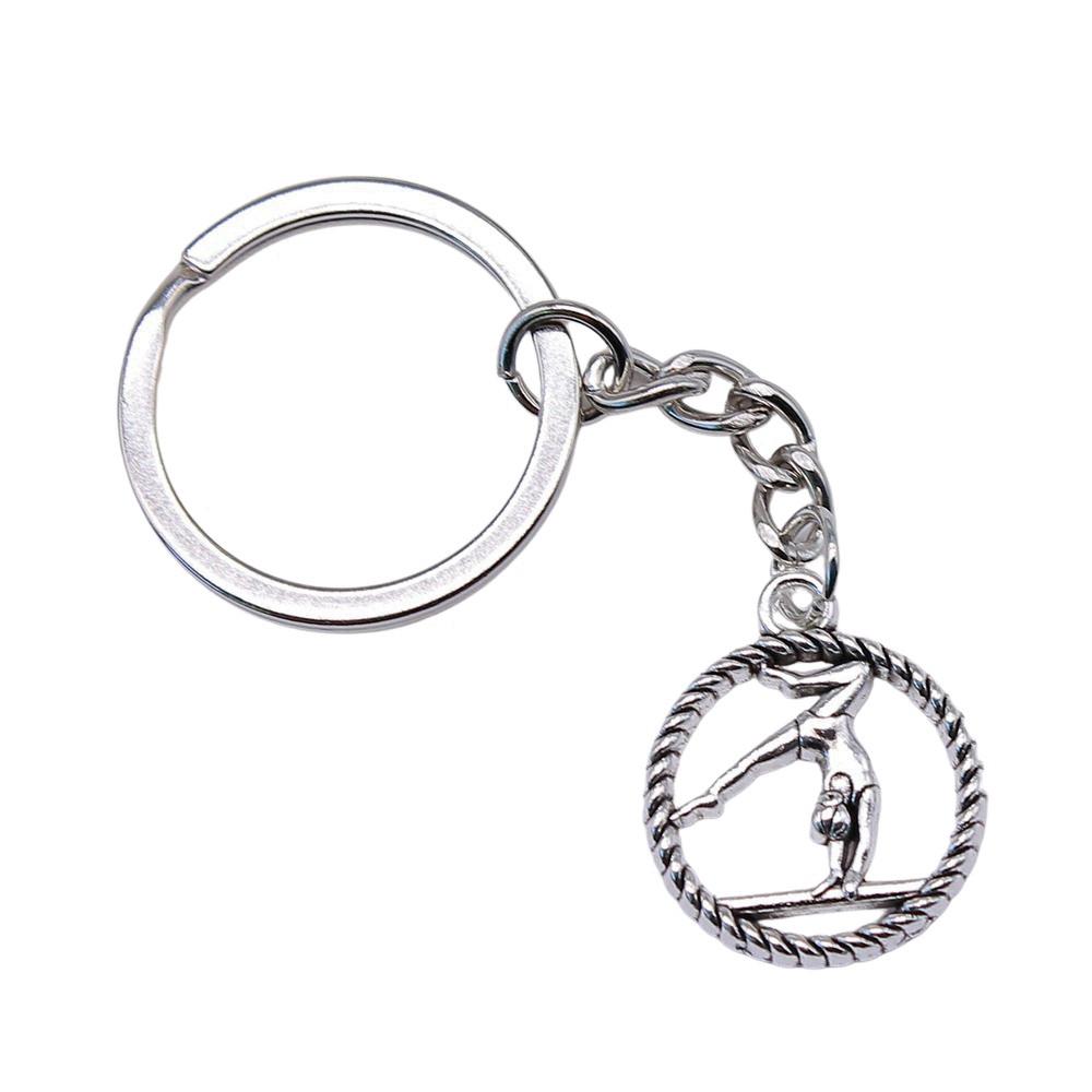 Metal Fittings Yoga Keychain Sport Theme Key Ring Souvenir 28mm