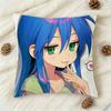 Cute I-Izumi K-Konata Double-Sided Printed Square Decorative Cushion Cover For Sofa Living Room Home Decor