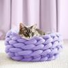 Thick Chunky Yarn for Arm Knitting, Tube Knit Blanket Soft Velvet Yarn for Crocheting Handbags, Hand Knitting DIY, Pet Bed, Rugs