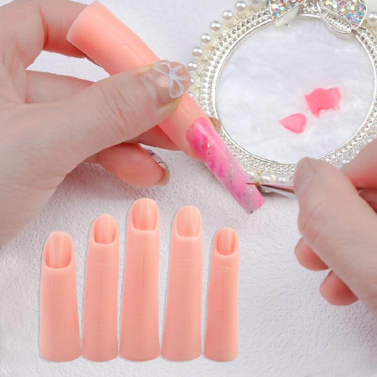 Manicures False Fingers False Fingers with Magnet Silicone Practice Fingers