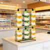 Metal Food Holder Rack With 48 Clamps 3 Layer Design Durable Carbon Steel Storage Unit For Retail Store Household Cooking Area Use