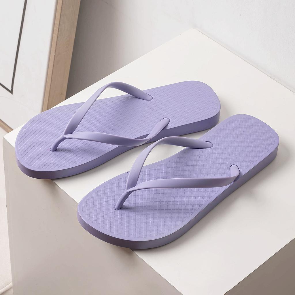 PVC Damen Zehensandalen Sommer Runde Zehe Strand Zehensandalen Rutschfest Bequem Weich Indoor Outdoor Hausschuhe
