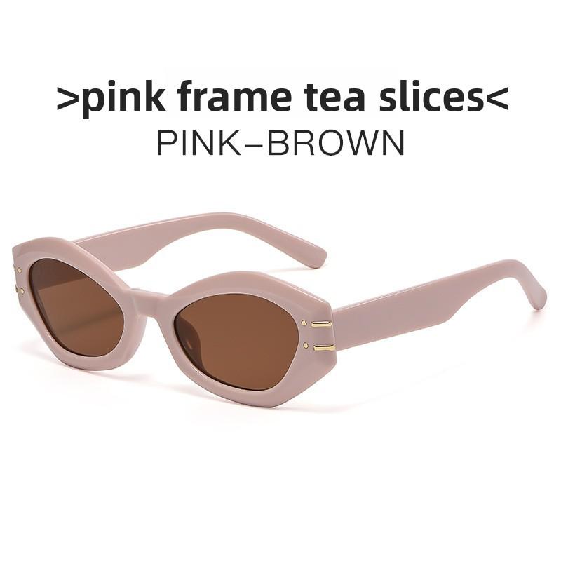 Retro Cat Eye Sunglasses For Women Uv400 Protection With Pink Lenses For Fashion And Travel