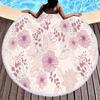 Vintage Floral Round Beach Towel,Microfiber Boho Beach Blanket Sand Free Quick Dry Bath Towel Absorbent Meditation Rug Yoga Mat