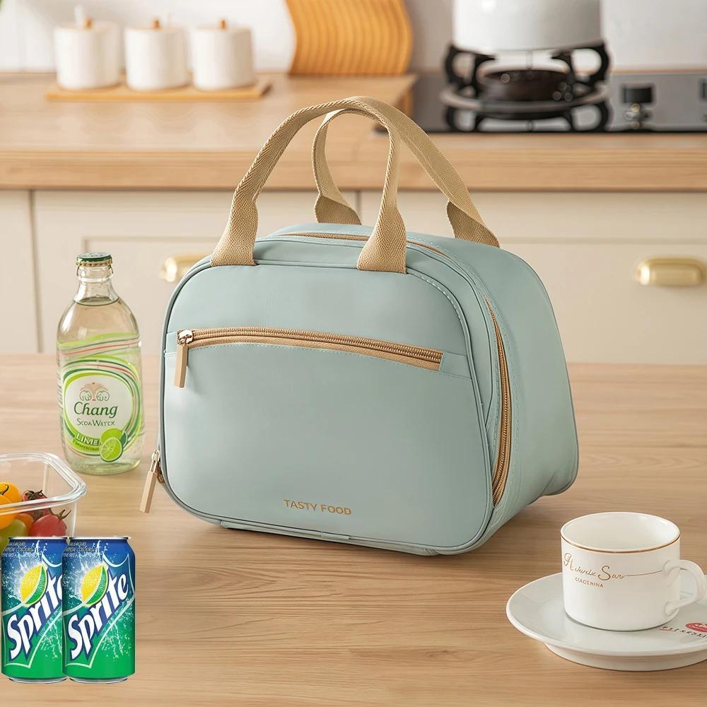 

1pcs Insulated Lunch Bag Large Capacity Oxford Fabric Commuter Camping Picnic Bags Portable Work Outdoor Travel Bento Bag синий
