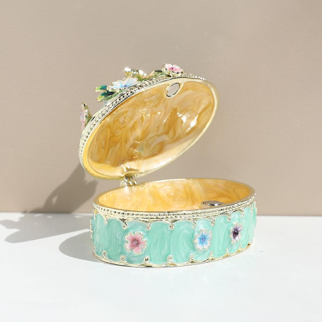 Jewelry Trinket Box Decorative Vintage Style Jewelry Organizer for Women Rhinestones Jewelry Storage Home Decor Unique Gift