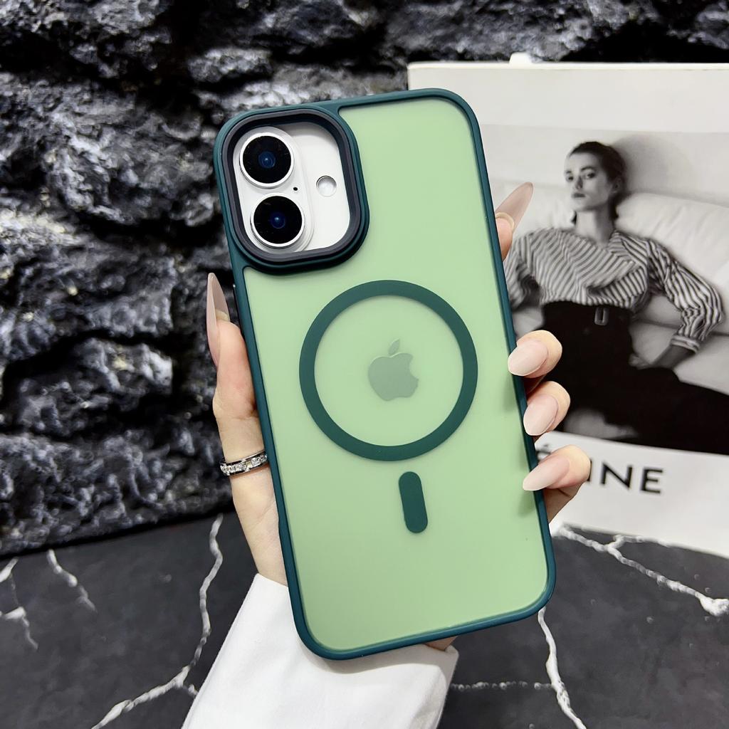 Applicable To Apple 16 Magnetic Suction Phone Case Iphone15promax Skin Matte 14 Semi-transparent Anti-fall