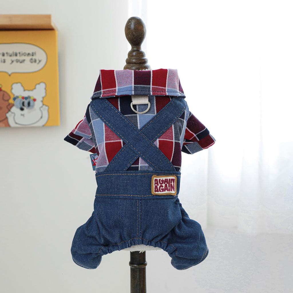 PETCIRCLE Pet Circle Dog Quad Pet Clothing Clothing Corduroy Good Friends Overalls Collection