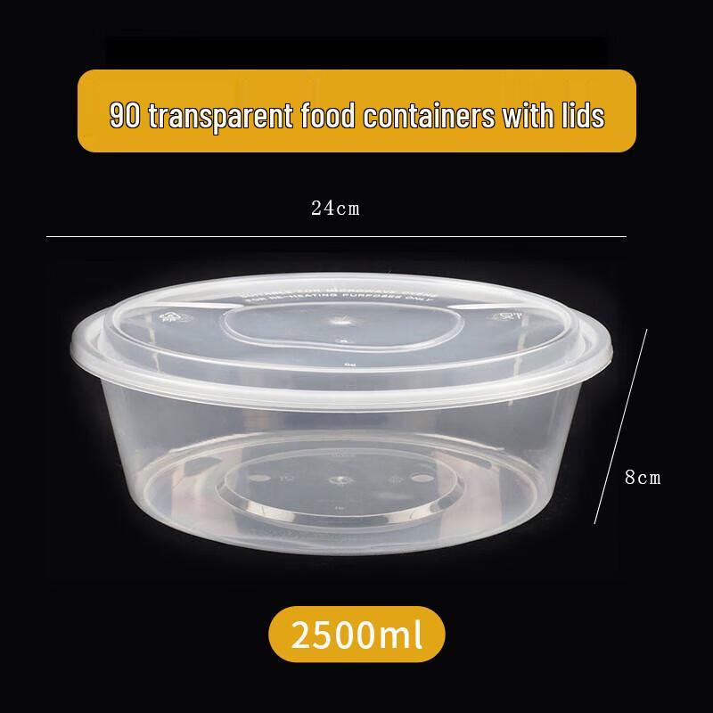 Disposable Clear Rectangular Plastic Food Containers with Lids