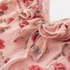 Niche French fresh slim slim V-neck ruffle edge dress women's summer temperament seaside vacation floral dress