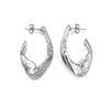 Non Tarnish V Shape Earring Cute Hot Selling Popular Styles Stainless Steel Light Gold Color Earrings Irregular for Women