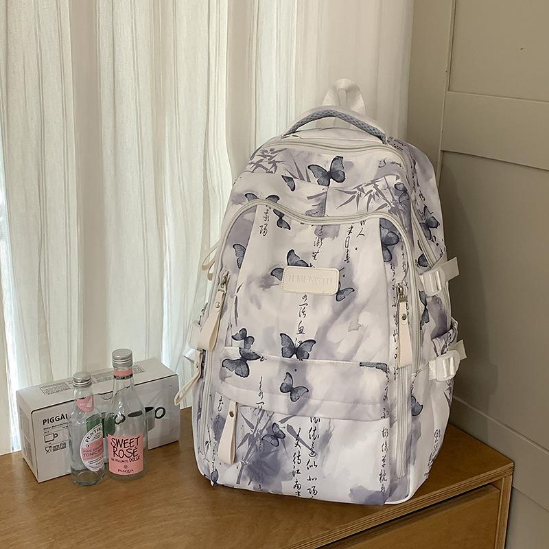 

Guochao антикварный рюкзак высокая ценность стиль ins нишевый студенческая сумка для колледжа женская корейская версия рюкзак для средней школы single bag (without pendant) серый