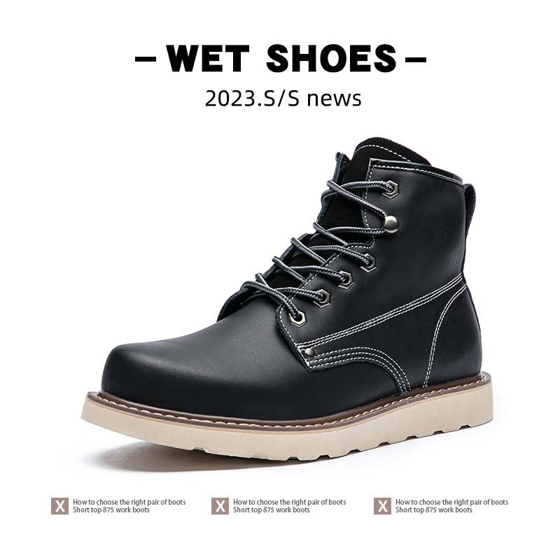 

Мужская обувь очень большого размера 2025 весна и осень новые ретро ботинки Мартин американские короткие ботинки уличные рабочие ботинки 44