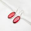 Red Garnet Jewelry, 925 Solid Sterling Silver Earrings, Handmade Gemstone Jewelry Earrings For Memorial Day