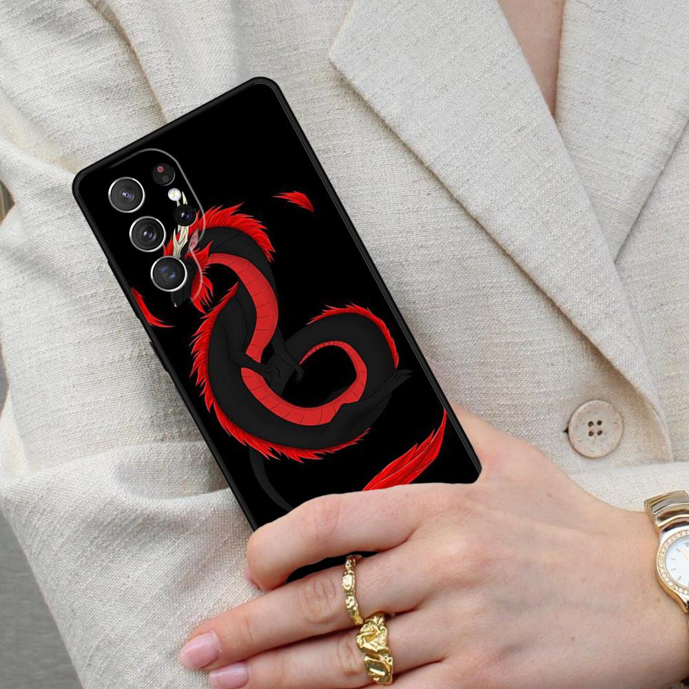 Red Dragon Cell Phone Case for Samsung Galaxy S26 Ultra S25 S24 S23 S22 S21 S20 Note10 Cover