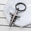 Guardian Cross Keychain Three Ring Laser Design Hip Hop Fashion Style Practical Personality Bag Charm