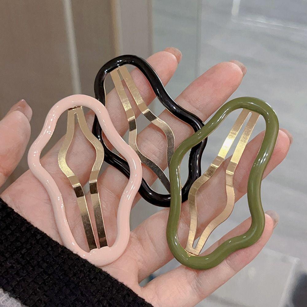 Geometric Cloud Hair Clip Hollow Hollow Metal Hairpin Fashion Clouds Bb Clips  Party