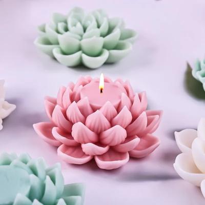 Lotus Aromatherapy Candle Silicone Mold Simulation Flower Car Mounted Fragrance Stone Mold Lotus Lamp Candle Ornament Mould
