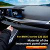 For BMW 3 Series G20 2025 black Leather material Car Interior Central Control Dashboard Panel Trim Cover Interior Accessories