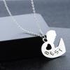 Decoration of versatile peach heart key best friends niche design necklace pair