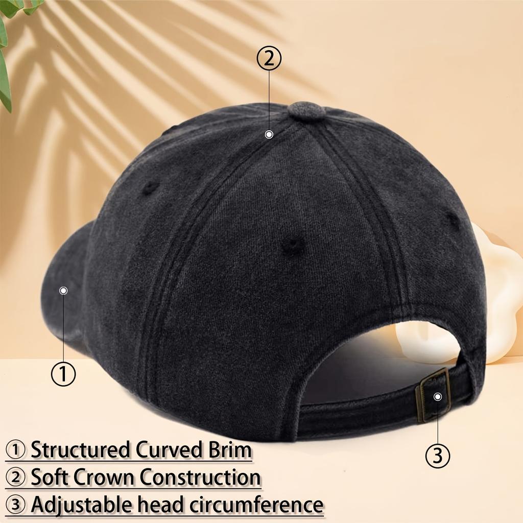 Baseball Cap Trendy Old Denim Peaked Trucker Hat