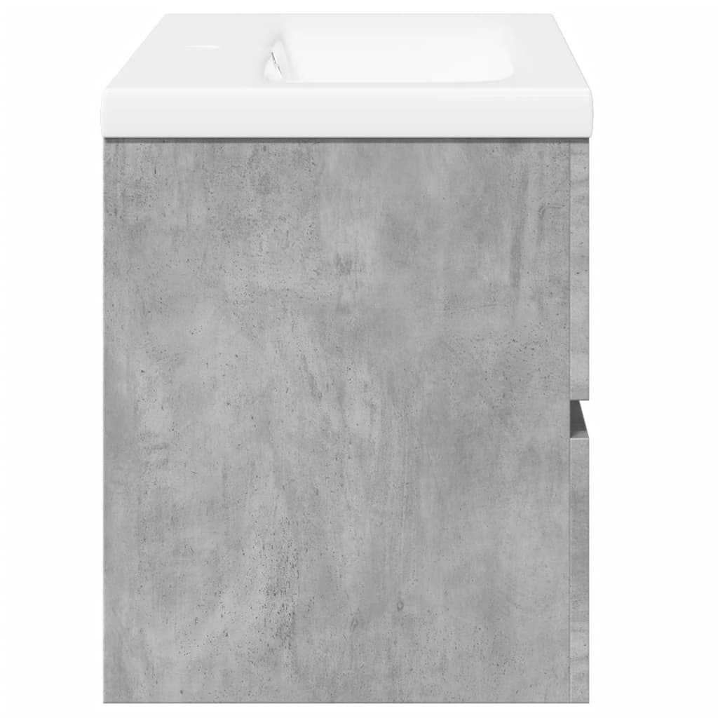 2 Piece Bathroom Furniture Set Concrete Grey Particleboard