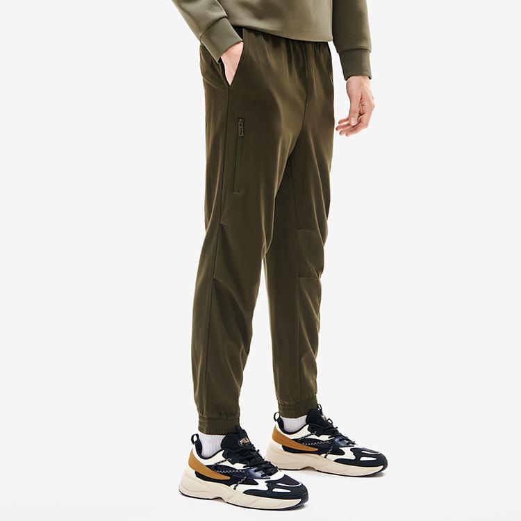 Fila Solid Color Woven Tapered Sports Pants Men Bottoms Saline-Green F11M218801FKK