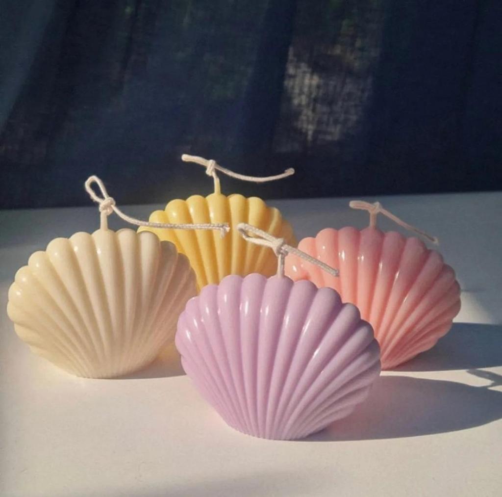 3D Seashell Silicone Candle Mold Scollop Candle Mold Shell Candle Mould Wax Silicone Mold