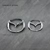 Silver Car Front Grille Emblem Badge ABS Auto Exterior Logo Decoration For MAZDA CX-30 Front Grille Rear Trunk Emblem Logo Badge h5