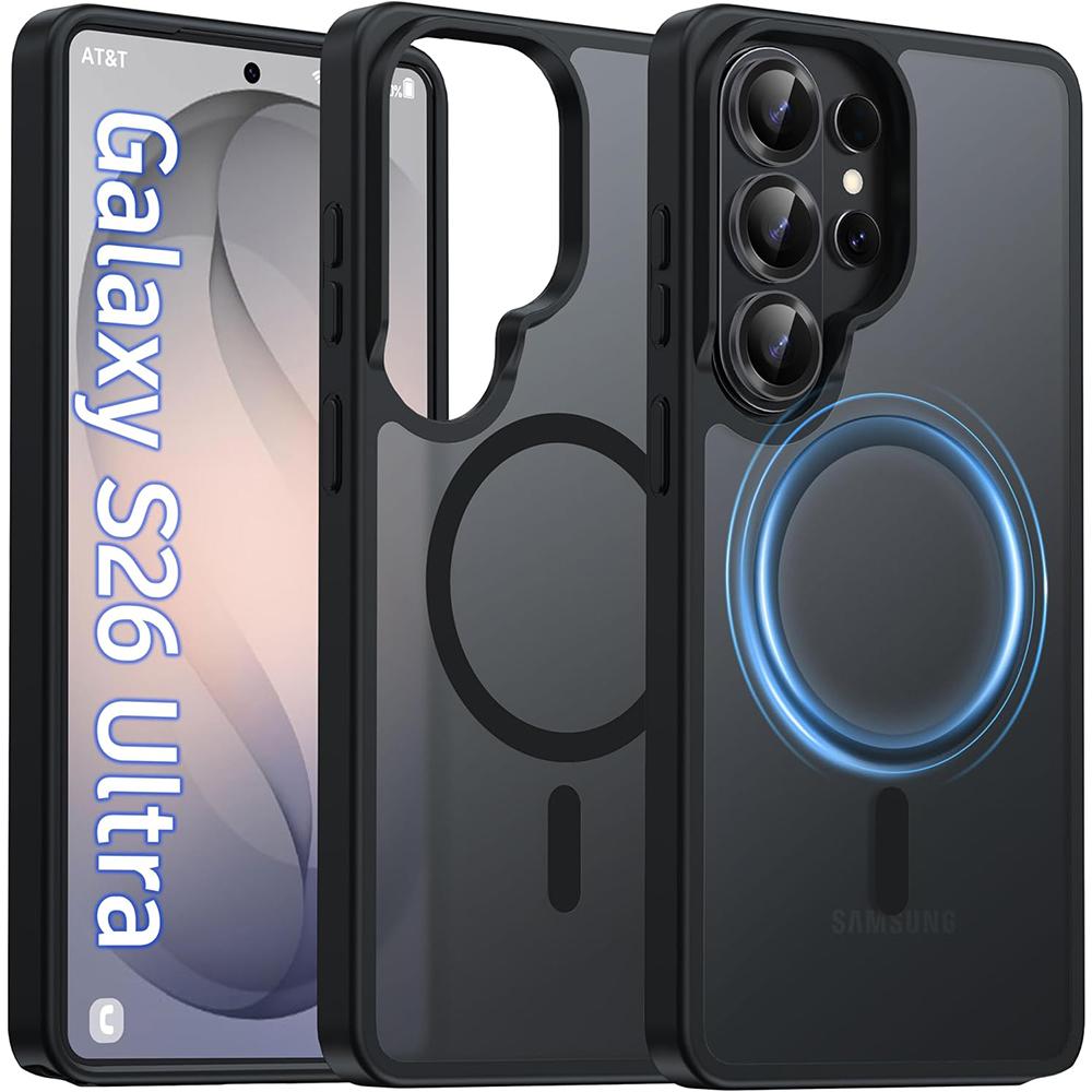

Magnetic Case for Magsafe Samsung Galaxy S26 Ultra S25 Fe S24 Plus S23 S22 A56 A36 A55 A26 A16 A06 A05 A15 A35 Mag Safe Translucent Matte Phone Cover Galaxy A26 5G чёрный
