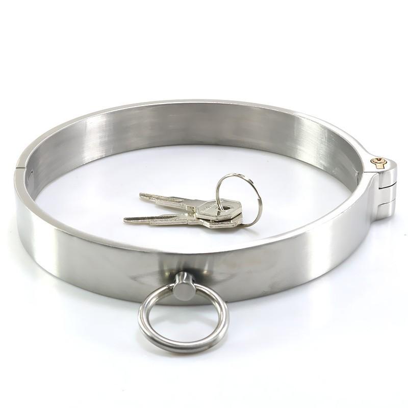 Stainless Steel Thickened Collar, Strong Suit, Couple's Passion, Male and Female Slave Training, Tool Belt Chain Rope Climax