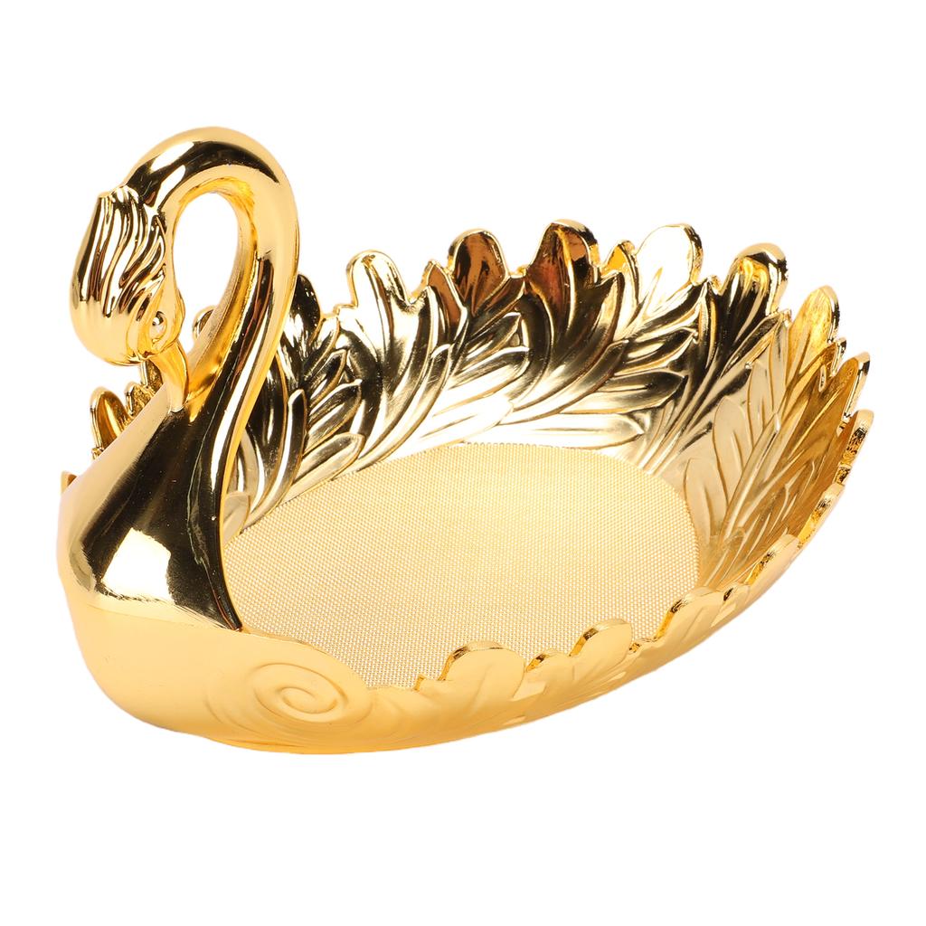 Metal Fruit Bowl Vintage Exquisite Peacock Shape Decorative Plate for Snacks Nuts Dried Fruits