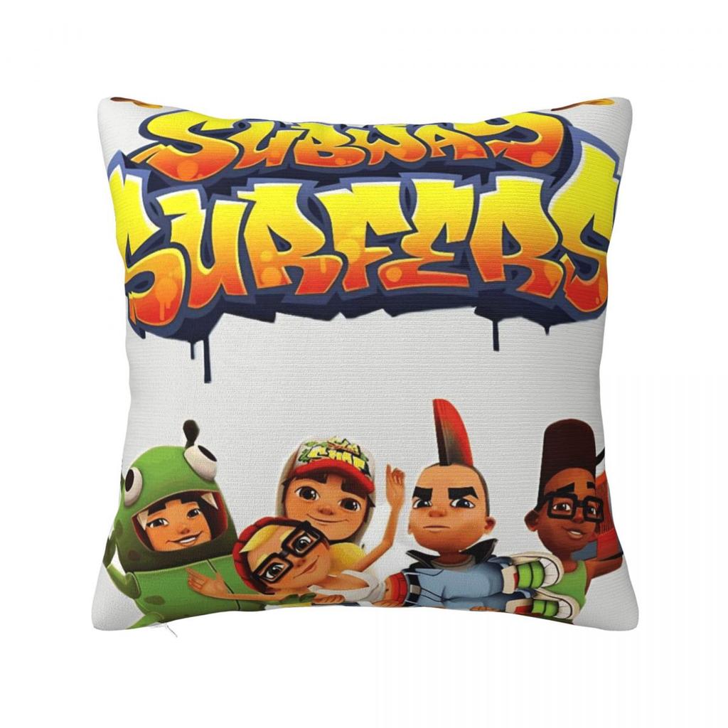 Subway Surfers Game Jake Pillow Cover Fashion Pillow Case Soft Graphic Cushion Cover Pillowcases For Office Car Home Decorative