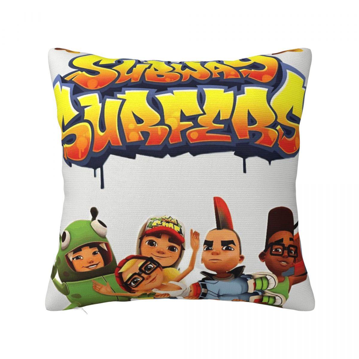 

Subway Surfers Game Jake Pillow Cover Polyester Pillow Case Cushion Cover Vintage Design Pillowcases For Sofa Car Home Decor 12x12Inch