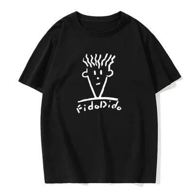 Letní Ležérní Krátký Rukáv Luxusní Módní Tričko Harajuku Potisk Streetwear Pánské Tričko Fido Dido Populární Nápoj Oblečení Vrcholy