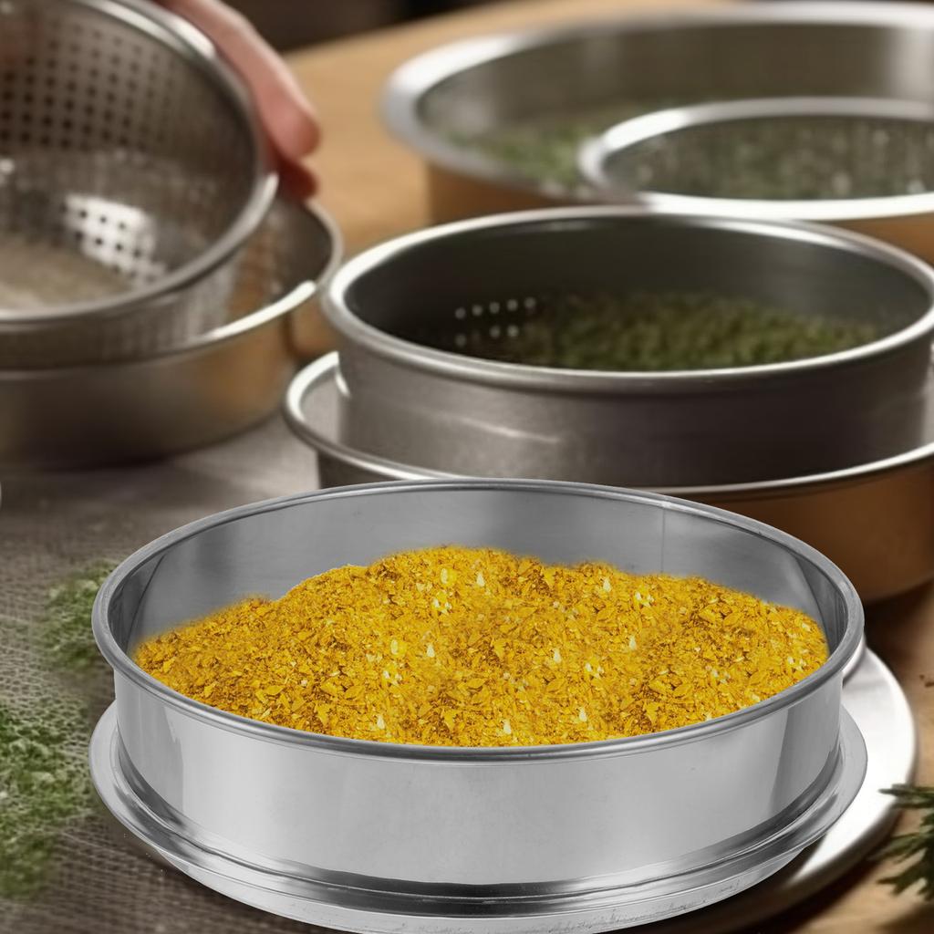 1PC Stainless Steel Herbal Extractor Stackable Sifter Shaker (20cm Diameter) Herbal Extractor Metal Herbal Extractor