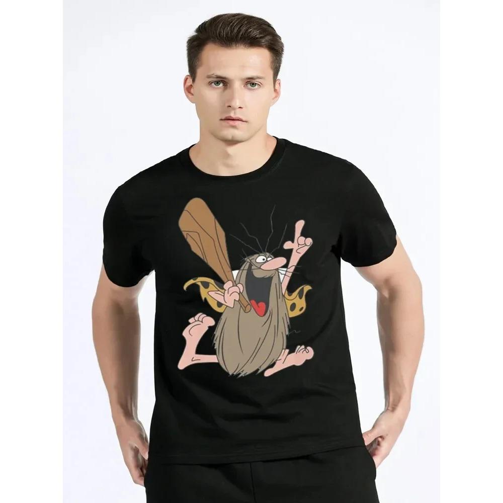 Hanna Barbera Pattern Tshirt Captain Cavey 80s Cartoon Printed Top Casual T-shirt Women's T-shirt Special Gift