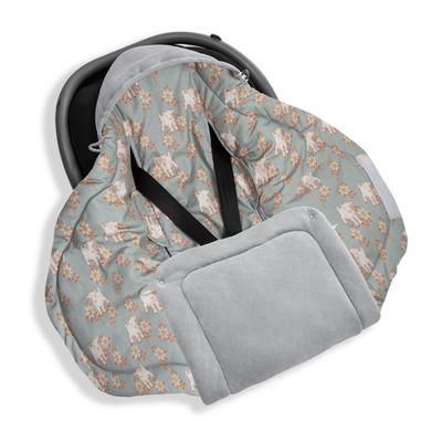Car Seat Wrap/Blanket Vintage Animals Sky_Blue