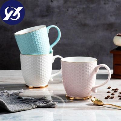 Tazza da caffè in ceramica nordica Tazza da colazione in porcellana Tazza da latte Semplice tazza da tè pomeridiana per ufficio Coppia Tazza da acqua Bicchieri