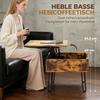 Rectangular Wooden Coffee Table with Large Hidden Storage Area, Height-Adjustable