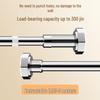 Punch-Free Telescopic Shower & Wardrobe Curtain Rod - Strong Load-Bearing Stainless Steel Design