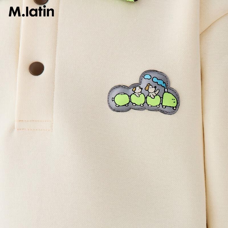 M.Latin Jungen Winter Fleece Jacquard Polo Sweatshirt 2025