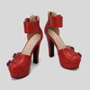 High Heels Women's Sandals Summer Shoes Platform 2025 Ankle Strap Black Red Pumps Wedding Dance Party Shoes Ladies Large Size